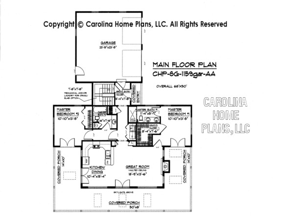 SG-1159 Main Floor Plan w/garage