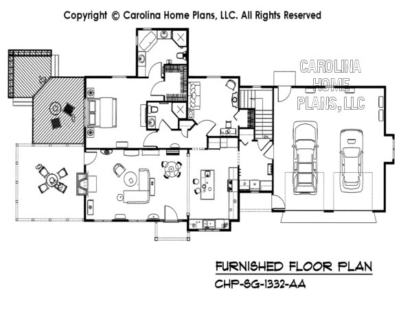 SG-1332-AA Furnished Main Floor Plan