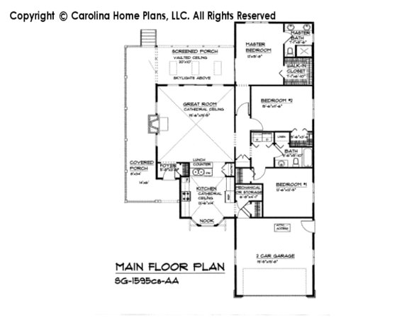 SG-1595-cs Main Floor Plan