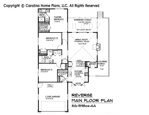 SG-1595-cs Reverse Main Floor Plan