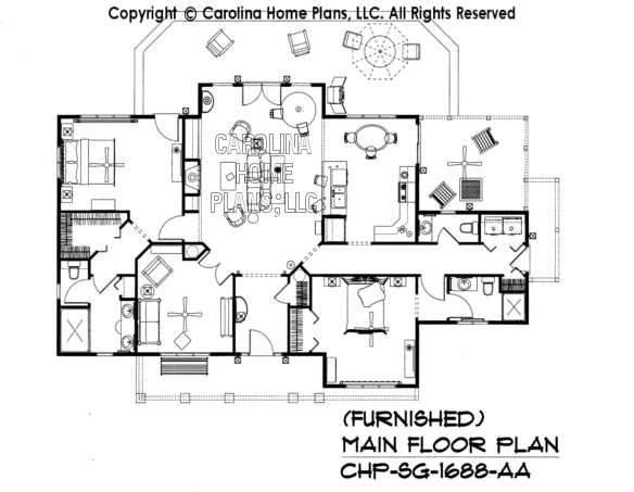 SG-1688-AA Furnished Main Floor Plan