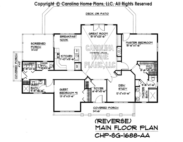 SG-1688 Reverse Main Floor Plan
