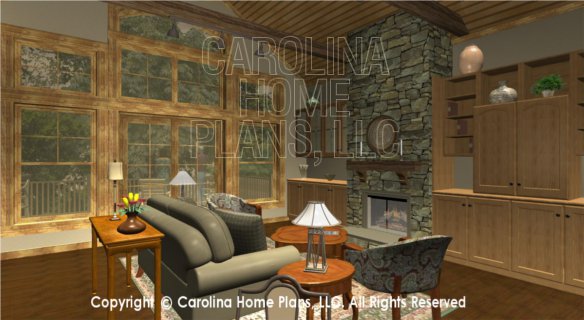 SG-1799 3D Great Room to Fireplace