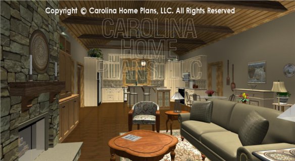 SG-1799 3D Great Room to Kitchen