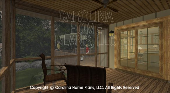 SG-1799 3D Screened Porch to Deck