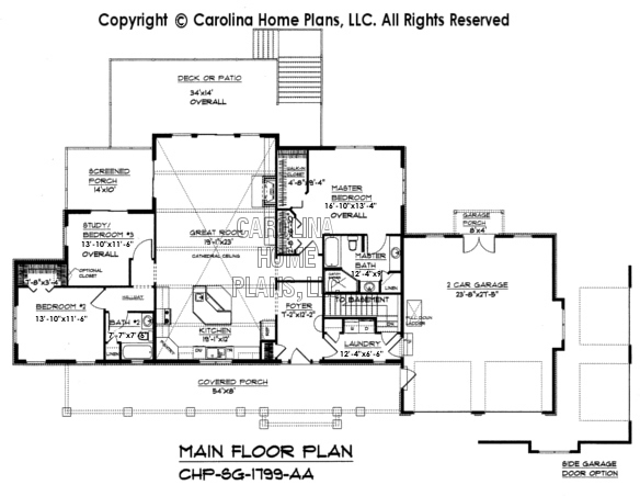 SG-1799 Main Floor Plan