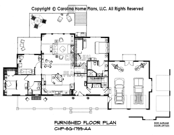 SG-1799-AA Furnished Main Floor Plan