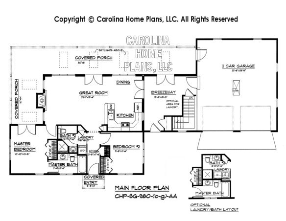 SG-980 Floor Plan-Basement, Garage