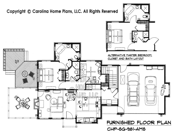SG-981-AMS Furnished Main Floor Plan