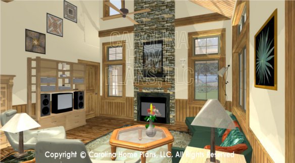 SM-1568 3D Great Room To Fireplace