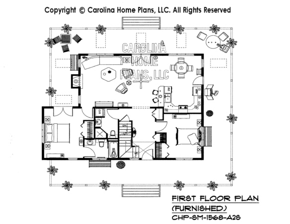 SM-1568-A2S Furnished First Floor Plan
