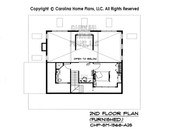 SM-1568-A2S Furnished 2nd Floor Plan