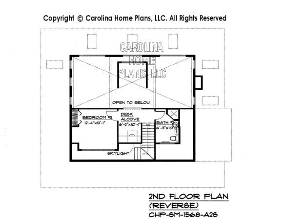 SM-1568 Reverse Second Floor Plan
