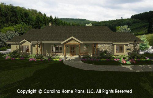 MS-2102 Sophisticated Rustic House Plan