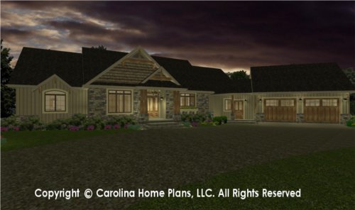 MS-2379 Sophisticated Rustic House Plan