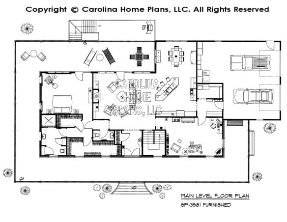 SP-3581-GA Furnished Main Floor Plan