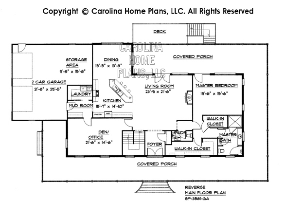 SP-3581 Reverse Main Floor Plan