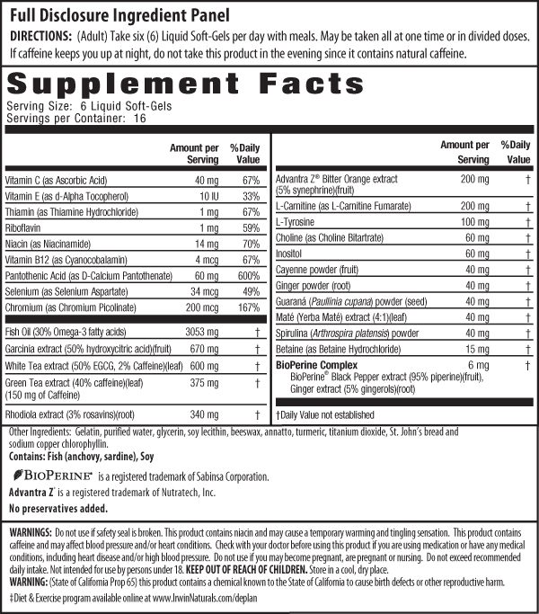 Irwin Naturals System Six - 100 Softgels