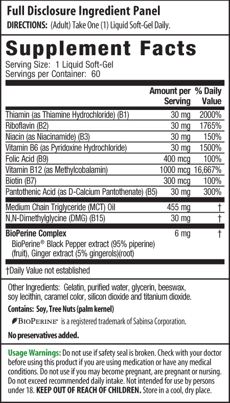 Irwin Naturals Mega B Complex - 60 Softgels