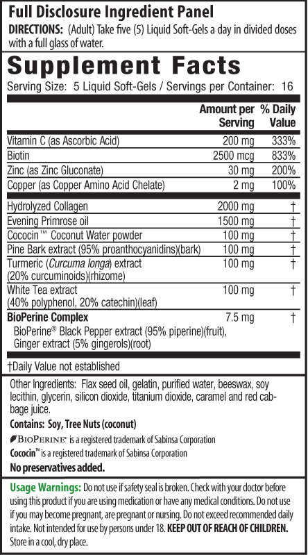 Deep Tissue Collagen-Pure,  80 Liquid Soft-Gels, Irwin Naturals