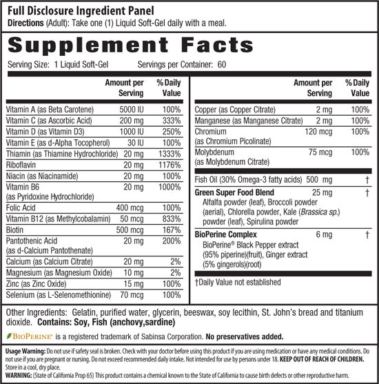 Angel Multi, 60 Liquid Soft-Gels, Irwin Naturals