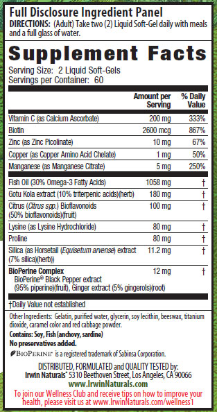 Healthy Skin & Hair plus Nails - VALUE SIZE,  120 Liquid Soft-Gels