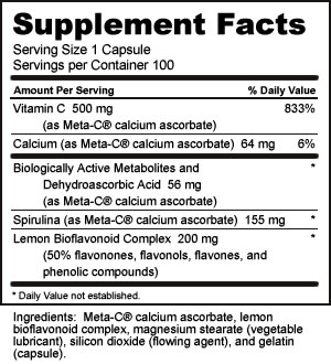 Supplement Facts for Meta C