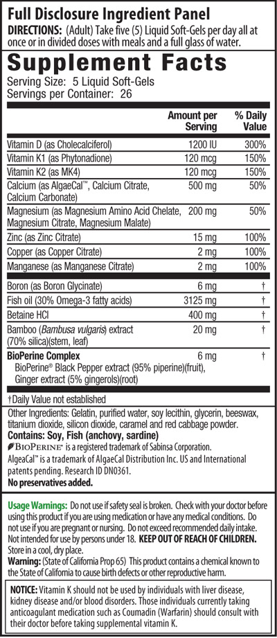 Irwin Naturals Strong Bones & Healthy Teeth - 130 Softgels