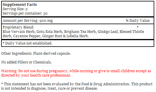 Dr. Christopher's Memory Plus Brain Supplement, 100 Capsules