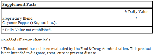 Cayenne Pepper Supplement, Extract (180,000 H.U.) 1 oz. - Dr. Christopher's