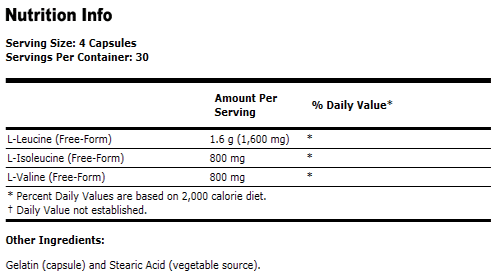 Branched Chain Amino Acids - 120 Capsules, NOW Foods