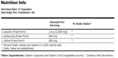 Branched Chain Amino Acids - 240 Capsules, NOW Foods