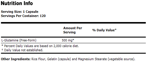 L-Glutamine 500 mg