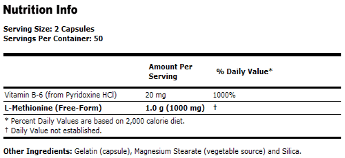 L-Methionine 500 mg