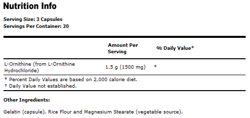 L-Ornithine 500 mg