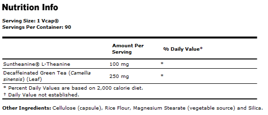 Theanine 100 mg - 90 VCaps, NOW Foods