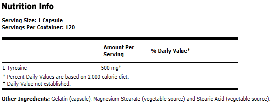 L-Tyrosine 500 mg