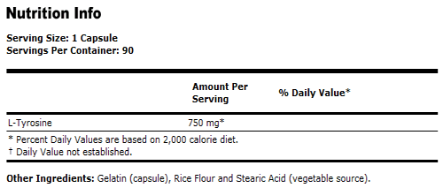L-Tyrosine 750 mg