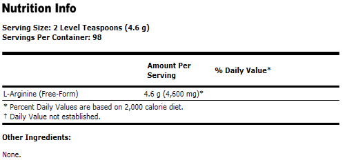 L-Arginine Powder - 1 lb., NOW Foods
