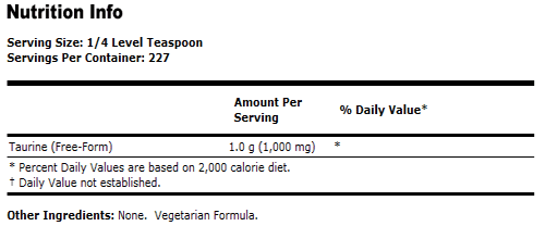 Taurine Powder - 8 oz., NOW Foods