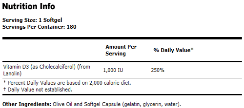 Vitamin D-3 1,000 IU