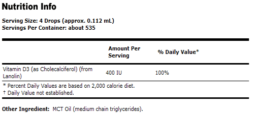 Liquid Vitamin D-3 - 2 oz