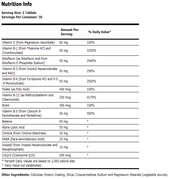 Co-Enzyme B-Complex - 60 Caps, NOW Foods