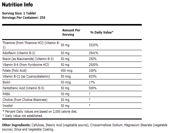 Vitamin B-50 - 250 Tabs, NOW Foods
