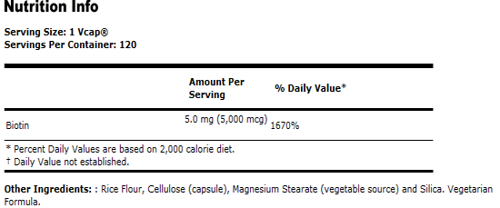 Biotin 5,000 mcg