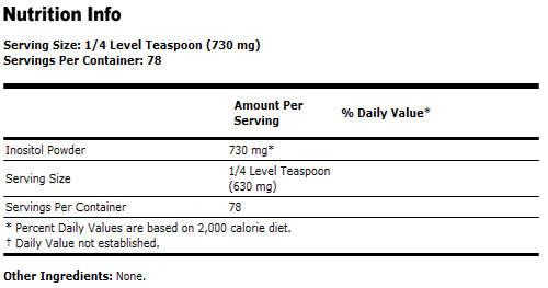 Inositol Powder - Vegetarian 2 oz