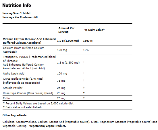 AlphaSorb-C 1000 - 60 Tablets, NOW Foods