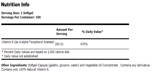Vitamin E 200 IU