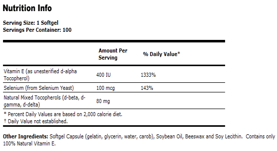 Vitamin E-400 IU