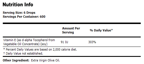 Vitamin E Liquid 54,600 IU- 4 oz.